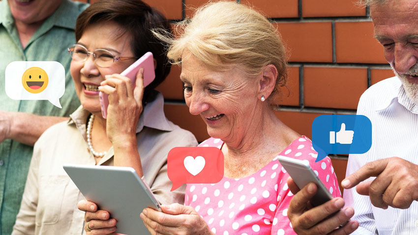رسانه های اجتماعی برای سالمندان